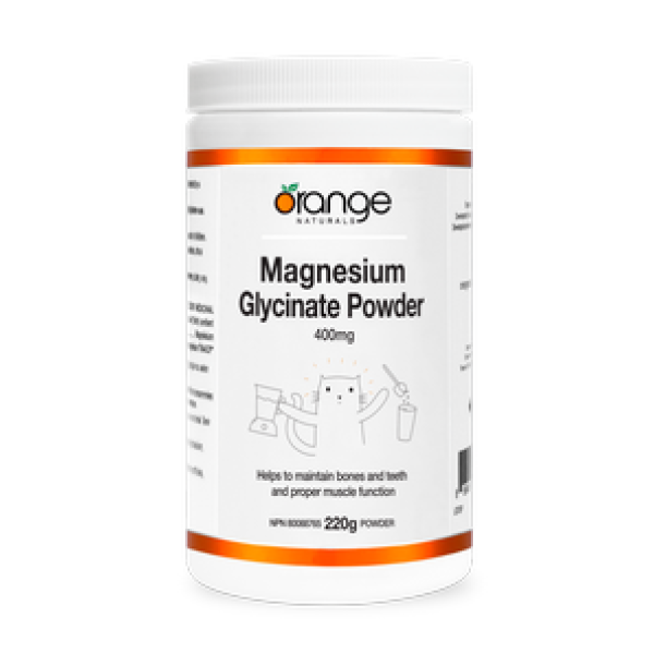 Orange Naturals Magnesium Glycinate Powder 400mg
