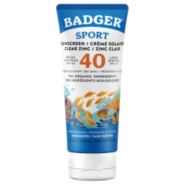 Badger Balms SPF 40 Sport Clear Zinc Sunscreen