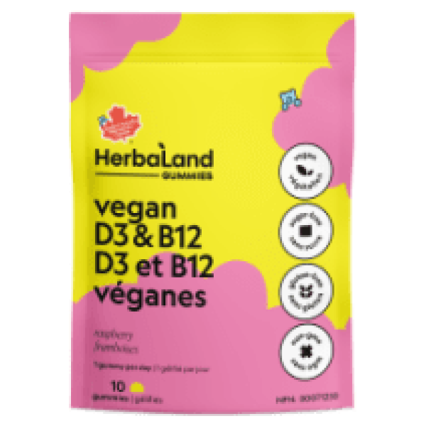 Herbaland Vegan D3 & B12 Travel Pack