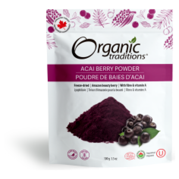 Organic Traditions Acai Berry Powder, Cold Dried